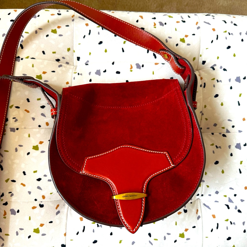 COPY - ISABEL MARANT RED SUEDE BAG